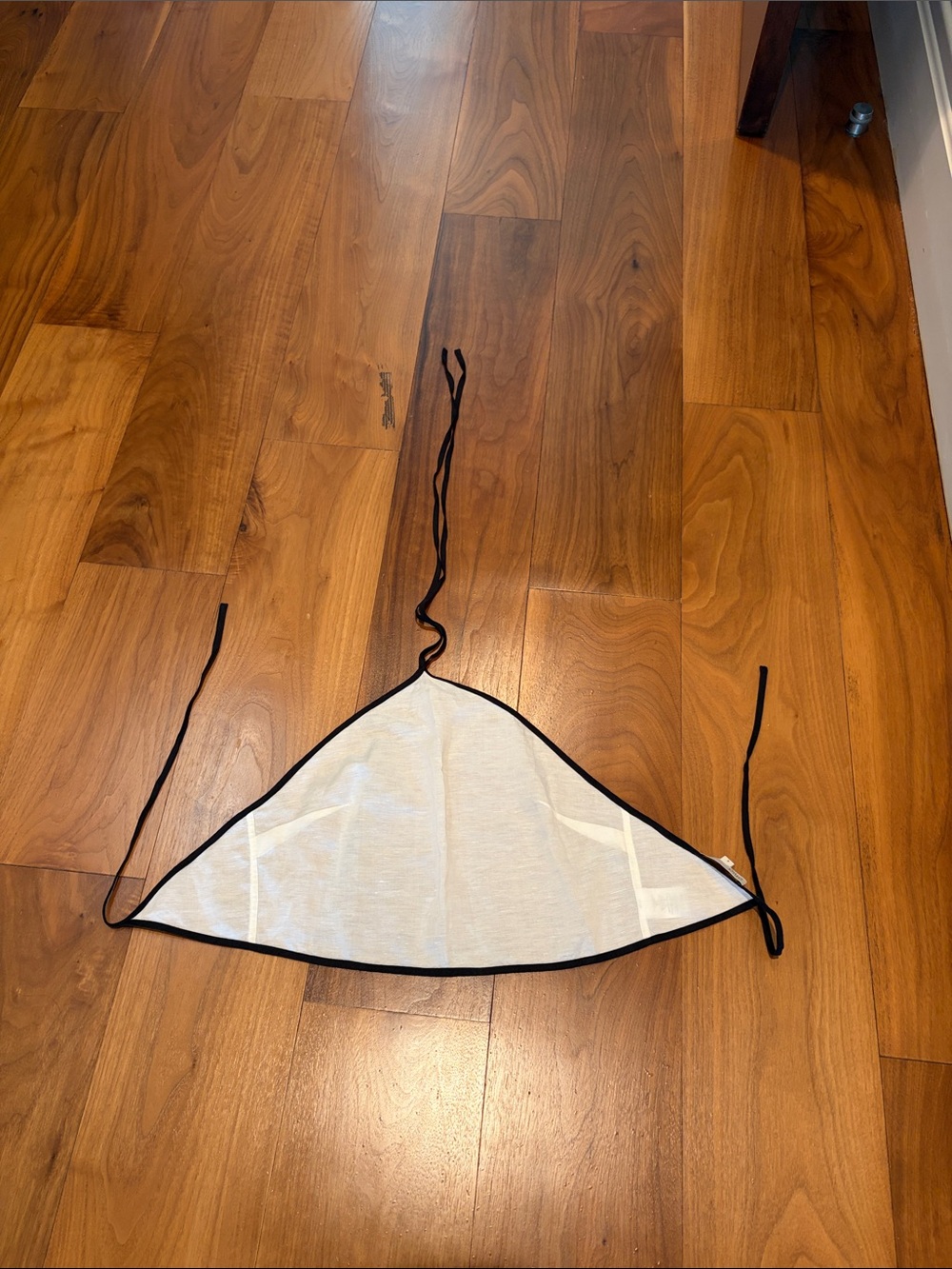 ONIA never worn White Triangle Halter Top with Black Trim